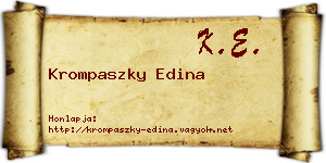 Krompaszky Edina névjegykártya